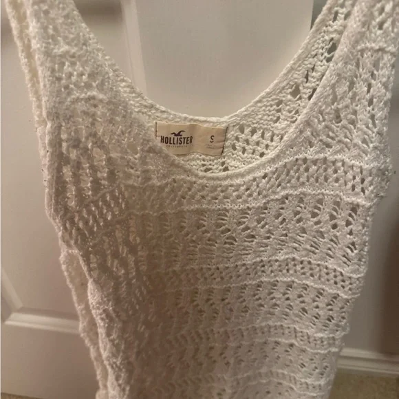 Hollister White Crochet Tank Top - Picture 2 of 3